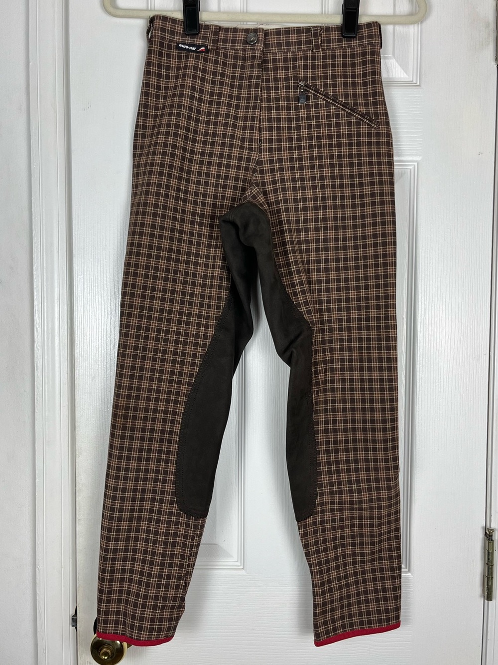 Women's Brown Plaid Riding Breeches